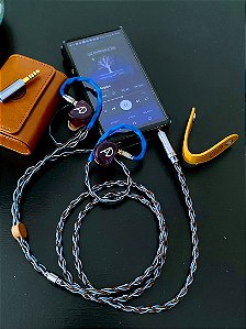 Hi-end, Prata pura + cobre monocristalino 99,99998%, conectores de titânio modular 3.5mm e 4.4mm , 2pin 0.78mm