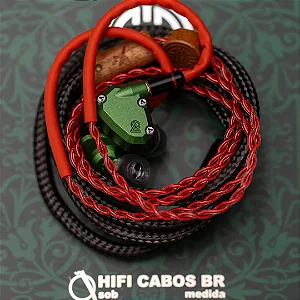 Cabo hiend de alta pureza , prata vermelha ! Divisor e slide de madeira , fibra de carbono