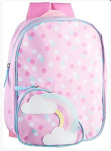 MOCHILA INFANTIL FEMININA ROSA/ARCO-IRIS PIMPOLHO