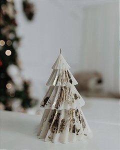 Vela Decorativa Arvore de Natal Maçã com Canela