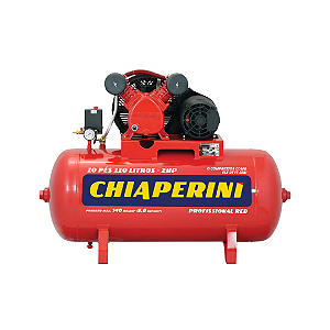 Compressor de Ar RED 10/110 Litros 2HP 140PSI Monofásico 110/220V - CHIAPERINI