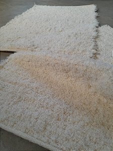 Tapete Algodão Tear Felpudo 0,50x0,80m Cru