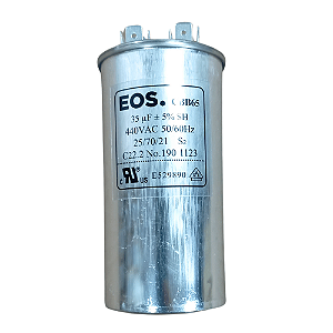 Capacitor 35 Uf 440V com Terminal Corpo Alumínio