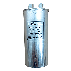 Capacitor 60 Uf 440V com Terminal Corpo Alumínio
