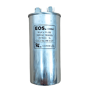 Capacitor 50 Uf 380V com Terminal Corpo Alumínio