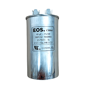 Capacitor 40 Uf 380V com Terminal Corpo Alumínio