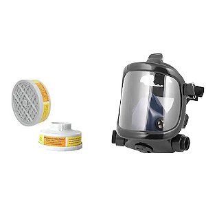 Máscara Panorâmica Facial Total com 2 Filtros Plastcor - CA36729