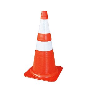 Cone Flexível Refletivo Laranja 75cm