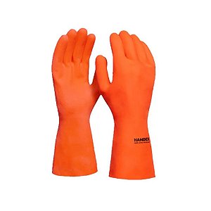 Luva Hand Látex Laranja Handex CA 48112 -