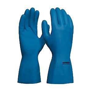Luva Látex Silver Azul Handex CA 47063 -