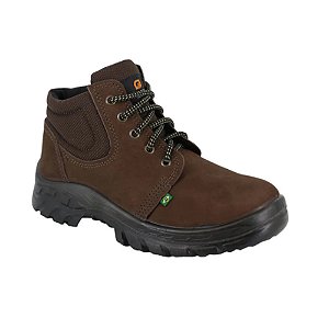 Botina Nobuck Marrom Café Ecosafety PS139AP-015 CA40677 -