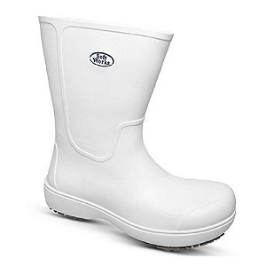 Bota de EVA Cano 28cm Antiderrapante Bico de Composite Branca BB86 CA 39347 Soft Works -