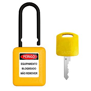 Cadeado Bloqueio CP140CD Haste Longa Amarelo - Tagout