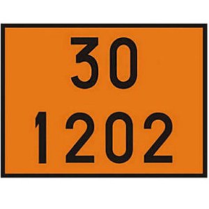 Placa de Segurança 30 1202 Diesel 30 x 40 x 2  SP-101 Encartale