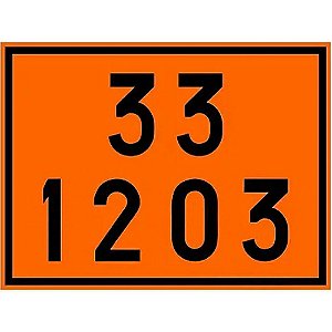 Placa de Segurança 33 1203 Gasolina  30 x 40 x 2  SP-103  Encartale