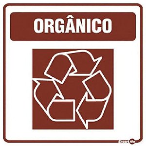 Adesivo 18 x 18 para Lixeira AV-22 - Lixo Orgânico  Encartale