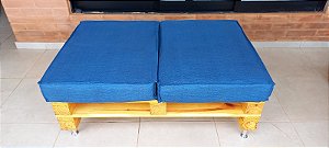 Chaise (Espreguiçadeira) de Pallet com Almofadas e Pés de Alumínio - Modelo Primavera