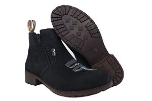 Botina Feminina Zipper Bordada Raça Boots