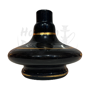 VASO ALADIN - PRETO COM DOURADO