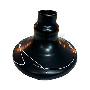 VASO ALADIN - PRETO TINTA BRANCA
