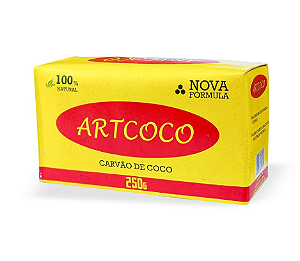 Carvão Art Coco 250g | Carvão Natural de Coco para Narguilé