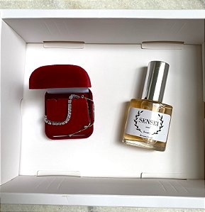 Kit presente perfume e pulseira
