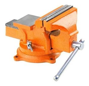 Torno Morsa De Bancada 4'' 100 Mm Giratória Com Bigorna
