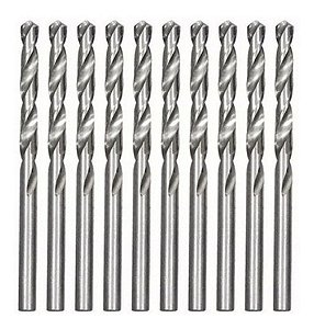 Kit 10 Brocas Aço Rápido 2,5 Mm Polida P/ Metal