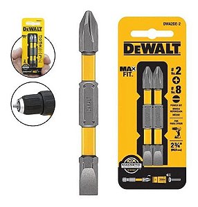 Bit Ponta Dupla Phillips Fenda Magnético N.2 Dwa2de-2 Dewalt