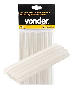 Bastão Cola Quente Fina Para Pistola 7,4mm A 8mm 9 Peças