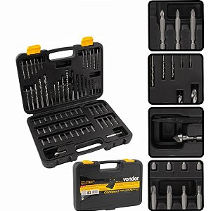 Jogo Combinado Brocas E Bits 70 Peças Encaixe 1/4