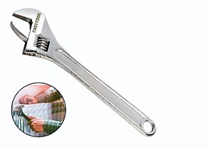 Chave Inglesa Ajustável 8 Pol 200 Mm Aço Cromo Vanádio