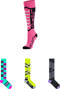 Meia Ciclista feminina cano longo - 04 cores