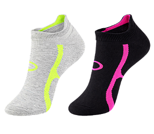 Meia Fitness Pro feminina - kit com 2 pares sortidos