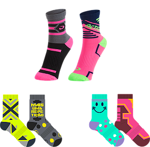 Meia Corrida Academia Feminina - 1 kit com 2 pares