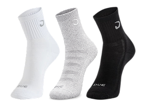 Meia canelada masculina cano curto - 1 kit com 3 pares sortidos