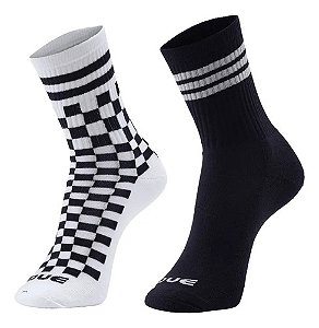 Meia Canelada Old School - Kit 2 Pares - 39 Ao 43 Due Wear