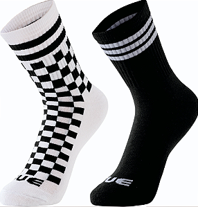 Meia Canelada Old School - Kit 2 Pares - 34 Ao 39 Due Wear