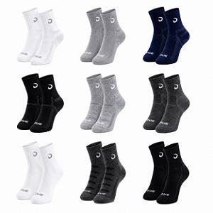 Pacotão 06 kits 18 Pares - Meia canelada masculina cano médio