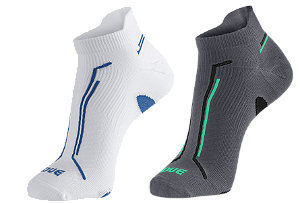 Meia Sapatilha de Compressão Masculina - 1 kit com 2 pares sortidos