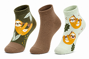 Meia soquete bebê menino - 1 kit com 3 pares