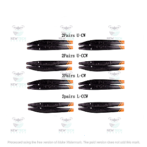 Kit de Hélices Drones Dji Agras T40 / T50 (2 pares de cada, U-CCW, U-CW, L-CCW, L-CW)