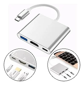 Adaptador Usb Tipo C 3 Em 1 Hdmi Dex Compatível Samsung Mac