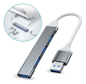 Hub Usb 4 Portas 3.0 Extensor Cabo High Speed Hd Pen Drive