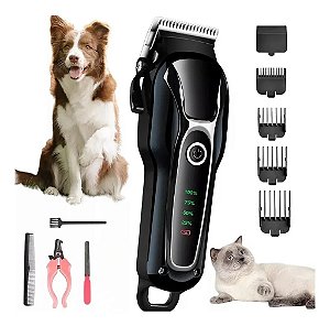 Kit Completo de Tosa Pet - Máquina De Tosa Profissional Com Alicate Lixa e Pente - Kemei Km-1991
