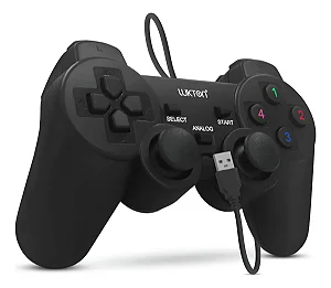 Controle Joystick Com Fio USB para PC Cor Preto