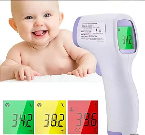 Termômetro Digital Infravermelho Medição Instantânea E Alarme De Febre