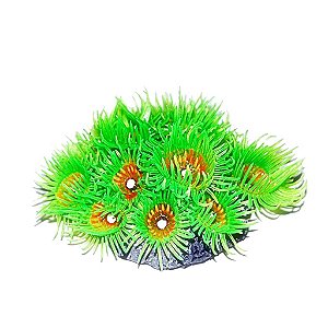 ENFEITE DE SILICONE SOMA CORAL ZOANTHUS VERDE 04