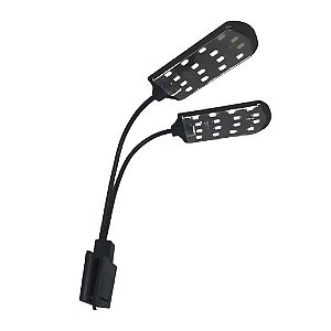 LUMINARIA LED SOMA X7 PRETA (15W) LED BRANCO/VERMELHO 220V