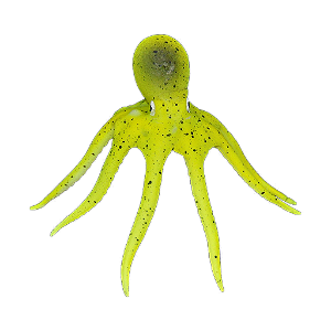 ENFEITE DE SILICONE SOMA JELLY OCTOPUS AMARELO